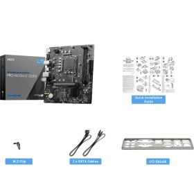 Resim Msı Pro H610M-E Ddr4 Soket 1700 Ddr4 3200(OC) HDMI VGA M.2 Usb3.2 1x 1g Lan Matx 