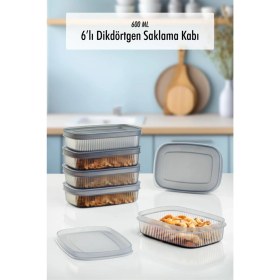 Resim 6 Adet Saklama Kabı & Kahvaltılık (600 Ml) 