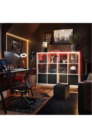 Resim IKEA Kallax/ Beyaz Açık Raf Ünitesi 12 Bölmeli 147x129 Cm 