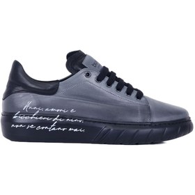 Resim Bueno Shoes Gri Siyah Deri Erkek Spor Ayakkabı 01mr4804 