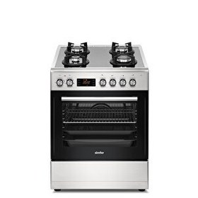 Resim Simfer 1226 Inox Cam Yüzeyli 4 Gözü Gazlı Multi Turbo Fırın 
