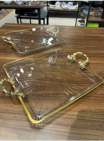 Resim Paşabahçe Pandoranın Kutusu Paşabahçe Kulplu Kare Madlen Sunum Servis Tabağı 2 Li Şeffaf 