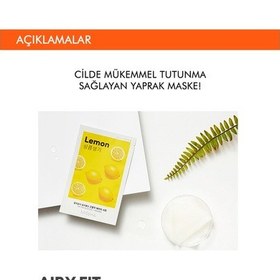 Resim Missha Limon Özlü Aydınlatıcı Yaprak Maske 1 Adet Airy Fit Sheet Mask Lemon 