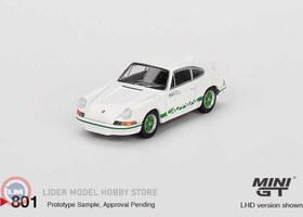 Resim 1:64 1973 Porsche 911 (901) 2,7 CARRERA RS GRAND PRIX WHITE WITH GREEN LIVERY 