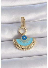 Resim Harmonyaura Pirinç Gold Renk Nazar Boncuklu Ajda Charm Çok Renkli 