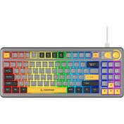Resim Rampage Cyclone Gri/siyah/sarı Usb Rgb Aydınlatmalı Q Compact Membrane Gaming Oyuncu Klavye 