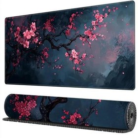 Resim 65X25 CM KİRAZ ÇİÇEĞİ TEMALI KAYDIRMAZ TABAN SPEED YÜZEY OYUNCU MOUSE PAD GAMİNG 