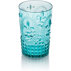Resim Akrilik Aquamarin Tekli Kısa Bardak & Su Meşrubat Kahve Yanı Bardağı 400 Ml ( Cam Değildir ) 
