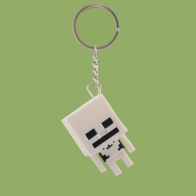 Resim Flexilab Creative Minecraft Skeleton (İskelet) Figürlü Anahtarlık - Piksel Tasarım Hediye 