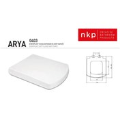 Resim NKP Arya Duroplast Metal Menteşeli Yavaş Kapanır Üstten Sıkmalı Klozet Kapağı 