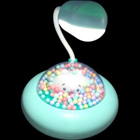 Resim Top Havuzunda Kitty Figür LED Şarjlı Masa Lambası 