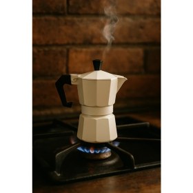 Resim PremiumPort Pratik Modern Moka Pot Kahve Demleyici 3 Cup, Şık ve Kullanışlı Tasarım 