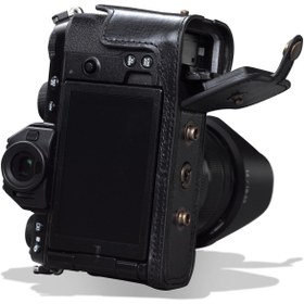 Resim MegaGear Fujifilm X-s10 Gerçek Deri Fotoğraf Makinesi Kılıfı - Siyah 