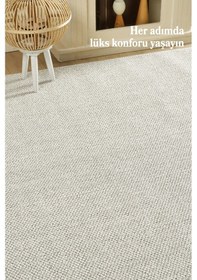 Resim Modern Halı Sisal Bukleli Halı Gümüş Halı Salon Halısı Oturma Odası Halısı Koridor Halısı Yolluk Gümüş 