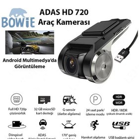 Resim Hd Geniş Açı Gece Görüş Özellikli Araç İçi Kamerası Çarpışma Önleme Şerit Terk Adas Özellikli 