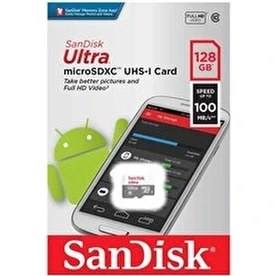 Resim Sandisk Ultra 128GB 100MB/s SDSQUNR-128G-GN6MNmicroSDXC UHS-I Hafıza Kartı 