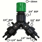 Resim Bahçe için Damlama Sulama Musluk Adaptörü 4 Yollu Splitter 1/4'' Hortum Otomatik Sulama Sistemi Kiti Bonsai Saksı Bitki Serası 