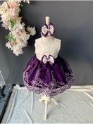 Resim Petite Ponpon Baby Kız Bebek Yenidoğan Mevlüt Elbisesi Bebek Hediyelik Mevlütlük Elbise 