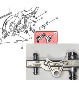 Resim Makita Elektrikli Zincirli Ağaç Kesme Uc 3541 A ve Uc 4051 A Yağ Pompası Komple 142156-4 