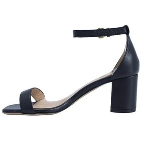 Resim Poletto Hakiki Deri Sıyah Sandalet Topuklu 1918 33-2054 Siyah 