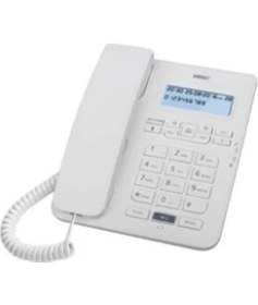 Resim krem kulaklıklı ekranlı masa üstü telefon tm145 