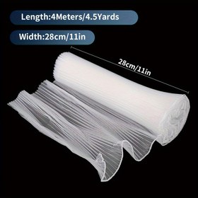 Resim 1 Rulo Ekstra Uzun 157.48" (4.05m) Beyaz Dantel File - Şık Çiçekli Paketleme Kağıdı ve Buketi Sarma, Hafif & Saçaklı Kumaş Evlilik Dozu: Niş İncelemesi 