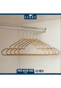 Resim Ivory 5 Li Metal Silikon Kaplamalı Elbise Askısı Kaydırmaz Dayanıklı Askı Seti Renkli 