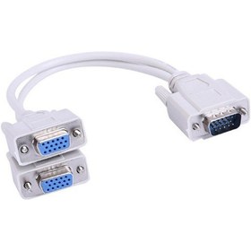 Resim Vga To 2 Vga Çoğaltici Çoklayici Y Kablo 