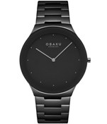 Resim Obaku Denmark V290GXBBSB Quartz Çelik Siyah Safir Kristal 42 mm Erkek Kol Saati 