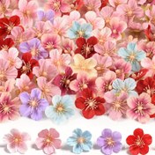 Resim 130 Adet Yapay Çiçek Başlığı, Sahte Kiraz Çiçeği Başlıkları, Ev Dekorasyonu Çelenkleri, İlkbahar ve Yaz Dekorasyonu 