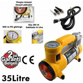 Resim Metal Hava Kompresörü Işıklı 12 Volt 