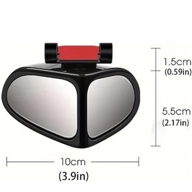 Resim Elmpaly 2 Adet Araç Kör Nokta Aynası Siyah Sol Sağ 360 Derece Ayarlanabilir Geniş Açılı Cam Suv Kamyon 