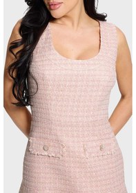 Resim Daphnee Fitted Fit Fırfırlı Mini Tuvid Elbise W5rk10wgw82 Elbise W5rk10 Wgw82 F6dz Pudra 