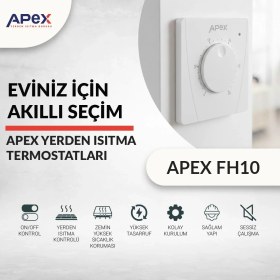 Resim Apex FH10 Kablolu Dijital Yerden Isıtma Termostatı 