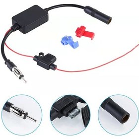 Resim Kosona Siyah Fm Radyo Sinyal Amplifikatörü - 12v Araç Anteni, 12-13db Kazanç, 10-15v Giriş, Plastik Malzeme, Fm-ant208 