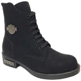 Resim Sdf 50 Deri Trend Fashion Kadın Bot Siyah 