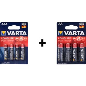 Resim Varta Longlife Max Power 4706 AA Kalem Pil + Varta Longlife Max Power 4703 AAA Kalem Pil 