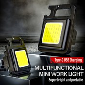 Resim 1pc LiHangStar Şarj Edilebilir LED Mini El Feneri, Taşınabilir Anahtarlık Feneri ile Manyetik Kancası, Düğme Kontrolü, ABS Plastik, Su Geçirmez Olmayan, Outdoor Kamp, Olta, Yürüyüş için 