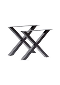 Resim Metal Büyük Ahşap ve Kütük X Masa Ayağı 40mm X 80mm Profil 2 li 