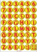 Resim A4 Sticker 026 Tek Paket Çoklu Sticker Çok Renkli 