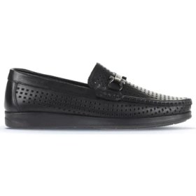 Resim Bueno Shoes Siyah Deri Erkek Loafer 21MA84 