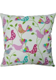 Resim Kuş Desenli Yastık Kılıfı 43X43 Cm 
