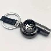 Resim 1 adet Gerçek Düdük Turbo Anahtarlık Çinko Alaşımlı Dönen Turboşarj Otomotiv Mini Araba Parçaları Anahtarlık Anahtarlık 