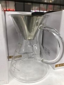Resim Cam Kahve Demleme Seti, 500 ml Kapasiteli, Paslanmaz Çelik Filtreli, Ölçekli 