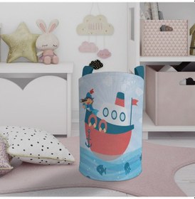 Resim Mekta Home Bebek Ve Çocuk Odası Dürbünlü Korsan Desenli Oyuncak Sepeti Renkli Çok Renkli 