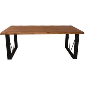 Resim NT Concept Ntconcept Doğal Ahşap Yemek Ve Toplantı Masası 100cm-200cm-ebat Seçenekli 