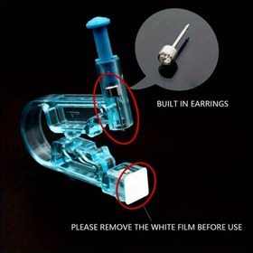 Resim 1pc/3pcs/5pcs Tek Kullanımlık Kulak Delme Aleti Seti, Dahili Küpeler ile, Plastik Kulak Delme Tabancası Kiti, Kolay Kullanım Adımları, Güvenli ve Hijyenik Vücut Takı Aksesuarları 