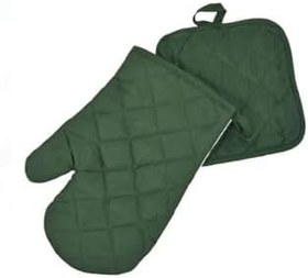 Resim Horoz ve Kelebek Desenli Fırın Eldiveni ve Tutacak Seti – 2 Parça, 18 x 27 cm, Pamuklu, Hediyelik 