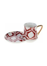 Resim Arow Kahve Fincan Takımı 12 Parça Porselen Dc.tr-3564 9755 Beyaz-kırmızı 