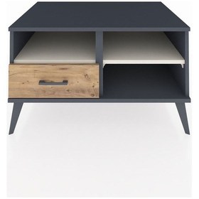 Resim Kronos Şifonyer 2 Raflı Tek Çekmeceli 88x59x48 Antrasit-aytaşı/çam Aytaşı/çam 